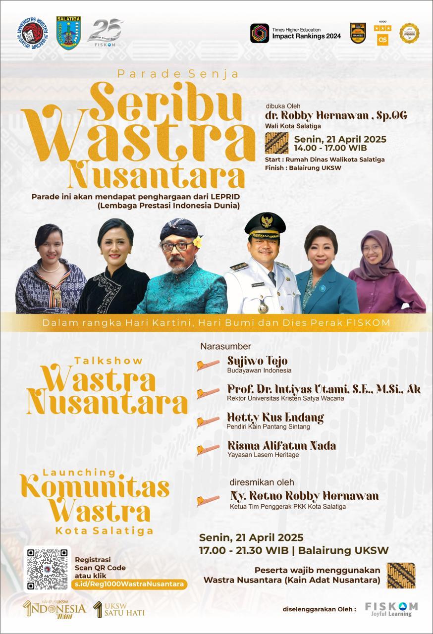 Parade Senja Seribu Wastra Nusantara Warnai Dies Perak FISKOM UKSW. 